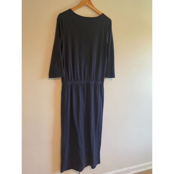 Garnet Hill Easy Knit Midi Dress 100% Organic Pima Cotton Size M - Picture 5 of 8